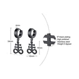 Satanic Earrings:Brimstone Satanic Cross Earring -Church of Satan Earrings