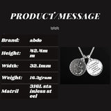 Stainless Steel St Christopher Pendant Necklace Protect Us Chain Jewelry Lucky Gift