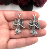 Pagan Jewelry Set:Enchanting Baphomet Sigil  Satanic Goat Head Necklace Witch Jewerly