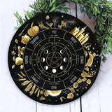 Wheel of the Year Wooden Wall Plaque - Witch Pagan Wiccan Sabbat Decor