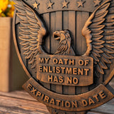 American Veterans Wood Carving Home Decor Room Art Wall Decor Statue Patriot Military Retirement Gift