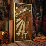 Jesus Christ Wood Carved Plaque Catholic Religious Figure Crucifix Christian Home Wall Decor Art Jesus Cross Wall