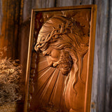Jesus Christ Wood Carved Plaque Catholic Religious Figure Crucifix Christian Home Wall Decor Art Jesus Cross Wall