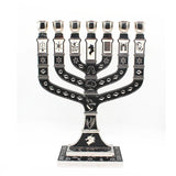 Menorah Candle Holder Jewish 12 Tribes Home Decoration Jerusalem Temple Religious Israel Candelabra Judaica 7 Branch