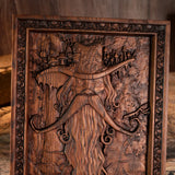 Natural ash wood brown robe Radagast forest elf magician wood carving art wall decoration creative wood products decoration