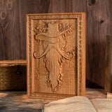 Natural ash wood brown robe Radagast forest elf magician wood carving art wall decoration creative wood products decoration