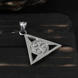 New Eye of Horus Pendant Necklace for Men's Sweater Chain Fashion Hip Hop Stainless Steel Trend Triangle Jewelry Gift