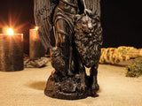 Wood Sculpture Collection-Black Lilith Statue, Wiccan Goddess of Feminine Wisdom, Carved Lilith Figure, Innana Wooden Figure, Sumerian Goddess, Sumerian Mythology