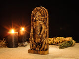Wood Sculpture Collection-Bael King Statue, Bael Goetia Figure, Ars Goetia Statue, Demonology Figure, Goetia Demon Statue, Occult Statue, Wooden Demon Statue