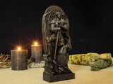 Wood Sculpture Collection-Black Azazel Statue, Black Fallen Angel Statue, Azazel Goetia Figure, Goetia Demon Statue, Black Demon Statue, The Lesser Key of Solomon