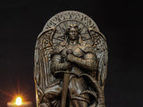 Wood Sculpture Collection-Black Azazel Statue, Black Fallen Angel Statue, Azazel Goetia Figure, Goetia Demon Statue, Black Demon Statue, The Lesser Key of Solomon