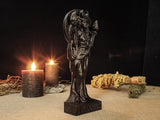 Wood Sculpture Collection-Black Nyx Statue, Greek Goddess of the Moon, Black Goddess Figure, Nyx Goddess Figure, Greek Altar Statue, Greek Mythology, Moon Goddess