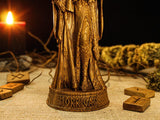 Wood Sculpture Collection-Morrigan Statue, Celtic Goddess Figure, Wooden Morrigan Figure, Irish Goddess Statue, Pagan Goddess, Celtic Mythology, Irish Mythology