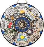 Wheel of the Year Wooden Wall Plaque - Witch Pagan Wiccan Sabbat Decor