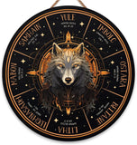 Wheel of the Year Wooden Wall Plaque - Witch Pagan Wiccan Sabbat Decor