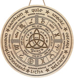 Wheel of the Year Wooden Wall Plaque - Witch Pagan Wiccan Sabbat Decor