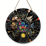 Magical Witchcraft Tree Wheel of the year Wooden Door Sign