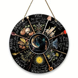 Magical Witchcraft Tree Wheel of the year Wooden Door Sign