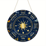 Magical Witchcraft Tree Wheel of the year Wooden Door Sign