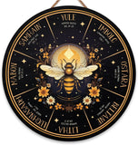 Wheel of the Year Wooden Wall Plaque - Witch Pagan Wiccan Sabbat Decor