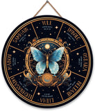 Wheel of the Year Wooden Wall Plaque - Witch Pagan Wiccan Sabbat Decor