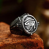 Horus Eye Ring – Men's Punk Jewelry, Ancient Egypt Pharaoh Symbol
