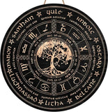 Wheel of the Year Wooden Wall Plaque - Witch Pagan Wiccan Sabbat Decor