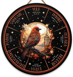 Wheel of the Year Wooden Wall Plaque - Witch Pagan Wiccan Sabbat Decor