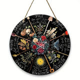 Magical Witchcraft Tree Wheel of the year Wooden Door Sign