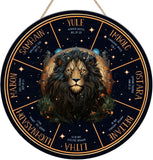 Wheel of the Year Wooden Wall Plaque - Witch Pagan Wiccan Sabbat Decor