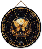 Wheel of the Year Wooden Wall Plaque - Witch Pagan Wiccan Sabbat Decor