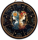 Wheel of the Year Wooden Wall Plaque - Witch Pagan Wiccan Sabbat Decor