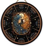 Wheel of the Year Wooden Wall Plaque - Witch Pagan Wiccan Sabbat Decor