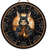 Wheel of the Year Wooden Wall Plaque - Witch Pagan Wiccan Sabbat Decor