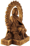 Magicun Altar~Dryad Design Celtic God Lugh Statue Wood Finish