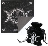 Altar Tarot Cloth,Triple Goddess Moon Phases Astrology Tarot Cards Divination Special Tablecloth Tarot Altar Cloth Table Cloth(with Bag)