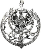 Magicun Altar~Sterling Silver Queen of Heaven Goddess Pendant 1.75 Inches Diameter