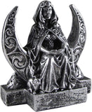 Magicun Altar~Dryad Design Moon Goddess Figurine - Silver Finish
