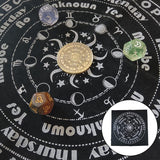 12 Constellations Tarot Tablecloth, Velvet Divination Altar Cloth Board Game Flannel Tarot Card Mat   Witchcraft Supplies