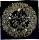 Pentagram Altar Cloth, Astrology Tarot Cards Divination Tablecloth 23.6 " x 23.6 "