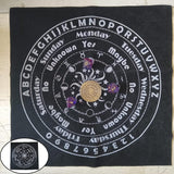 12 Constellations Tarot Tablecloth, Velvet Divination Altar Cloth Board Game Flannel Tarot Card Mat   Witchcraft Supplies