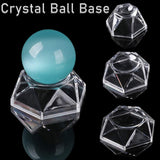 Acrylic Display Crystal Ball Base Stand Quartz Sphere Holder Home Decor Ornament for Geodes Rock Mineral Agate Without Ball