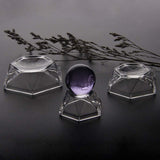Acrylic Display Crystal Ball Base Stand Quartz Sphere Holder Home Decor Ornament for Geodes Rock Mineral Agate Without Ball
