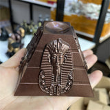 Ancient Egyptian Pyramid Queen Statue Crystal Ball Holder Resin Ornaments Macgic Ball Stand Resin Crafts Collectibles Home Decor