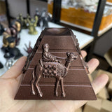 Ancient Egyptian Pyramid Queen Statue Crystal Ball Holder Resin Ornaments Macgic Ball Stand Resin Crafts Collectibles Home Decor