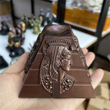 Ancient Egyptian Pyramid Queen Statue Crystal Ball Holder Resin Ornaments Macgic Ball Stand Resin Crafts Collectibles Home Decor