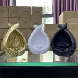 Angel Wings Heart Shape Feathers Resin Crafts Ornaments Crystal Ball Holder Display Stand Home Decor Lovely Gifts