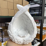 Angel Wings Heart Shape Feathers Resin Crafts Ornaments Crystal Ball Holder Display Stand Home Decor Lovely Gifts