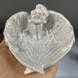 Angel Wings Resin Crystal Ball Base Bracket Carved Resin Charms Craft Home Decor Suitable 6-8cm Crystal Ball Display Pedestal
