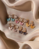 Butterfly Earrings, Butterfly Huggie, Mariposa Earrings, Butterfly Pearl Earrings,Hoops, Acrylic Butterfly, Gift, Present